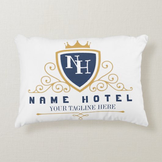 Customize Luxury hotel business company LOGO アクセントクッション (正面)