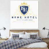 Customize Luxury hotel business company LOGO キャンバスプリント (インサイチュ (寝室))