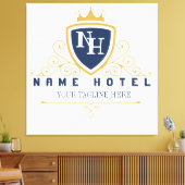Customize Luxury hotel business company LOGO キャンバスプリント (インサイチュ (リビング))