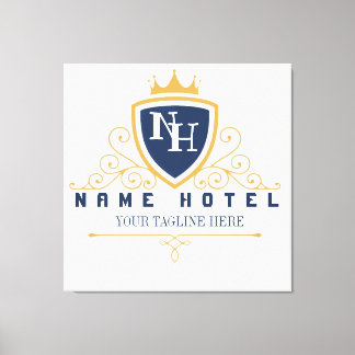 Customize Luxury hotel business company LOGO キャンバスプリント