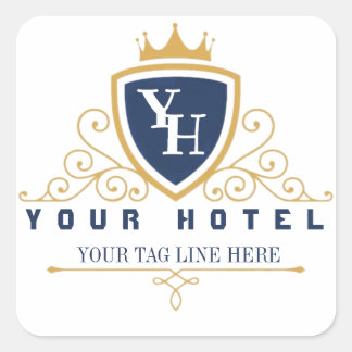 Customize Luxury hotel business company restaurant スクエアシール