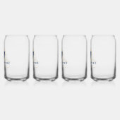 Customize Luxury hotel business or restaurant logo ガラス缶 (左)