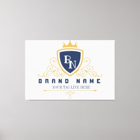 Customize Luxury hotel business or restaurant logo キャンバスプリント (正面)
