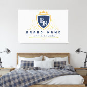 Customize Luxury hotel business or restaurant logo キャンバスプリント (インサイチュ (寝室))