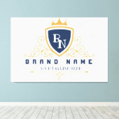 Customize Luxury hotel business or restaurant logo キャンバスプリント (インサイチュ (ウッドフロア))
