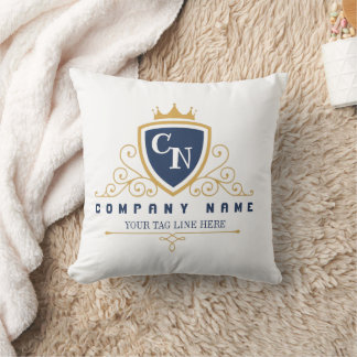 Customize Luxury hotel business or restaurant logo クッション