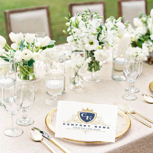 Customize Luxury hotel business or restaurant logo スタンダードカクテルナプキン