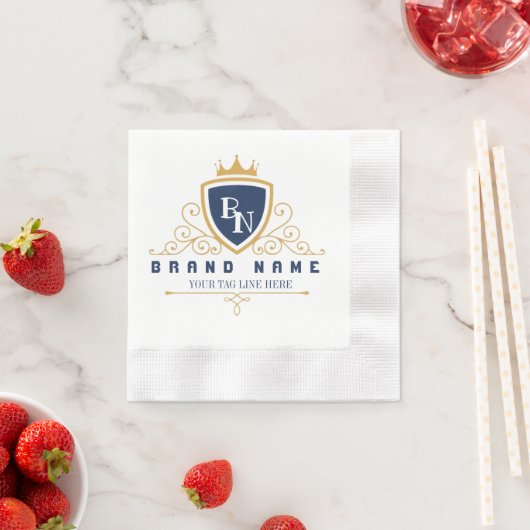 Customize Luxury hotel business or restaurant logo 縁ありカクテルナプキン (インサイチュ)