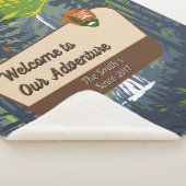 Customize Marymere Falls Family Camping Adventure シェルパブランケット (3/4)