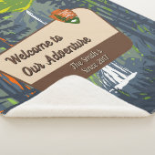 Customize Marymere Falls Family Camping Adventure シェルパブランケット (3/4)