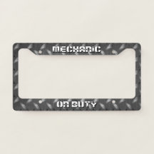 Customize Mechanic On Duty Generic Checker Plate