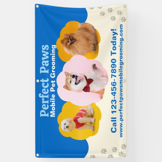 Customize Mobile Pet Grooming Promotional Fence 横断幕 (縦)
