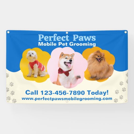 Customize Mobile Pet Grooming Promotional Fence 横断幕 (横)