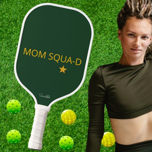 Customize Mom Squad Pickleball Cute Cool Name Gift ピックルボールラケット