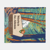 Customize Moran State Park Family Camping Adventur フリースブランケット (正面(横))