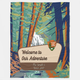 Customize Moran State Park Family Camping Adventur フリースブランケット