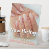 Customize Now Hiring Nail Salon Technician Pink 台座サイン (インサイチュ)