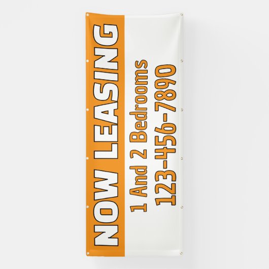 Customize Now Leasing 1 And 2 Bedrooms 横断幕 (縦)