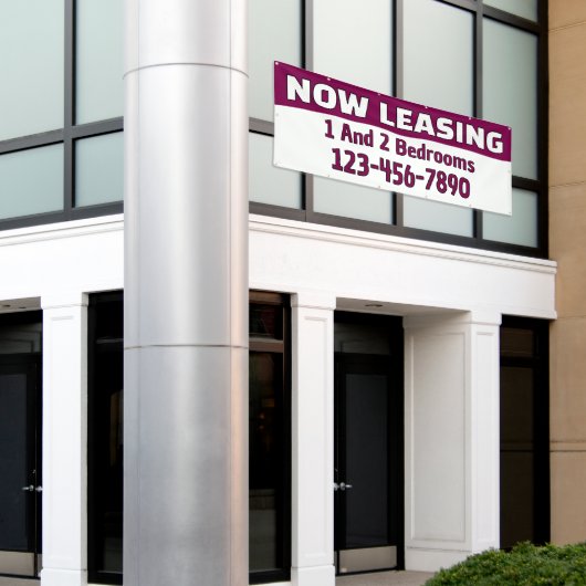 Customize Now Leasing 1 And 2 Bedrooms 横断幕 (ビルの外側)