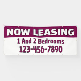 Customize Now Leasing 1 And 2 Bedrooms  横断幕