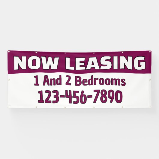 Customize Now Leasing 1 And 2 Bedrooms  横断幕 (横)