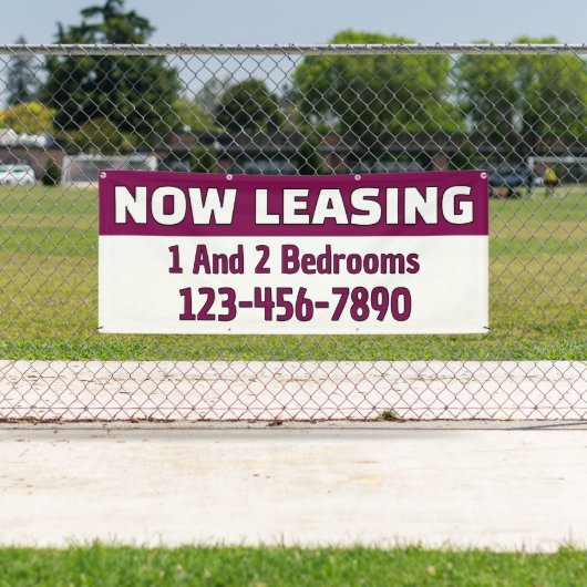Customize Now Leasing 1 And 2 Bedrooms  横断幕 (インサイチュ)