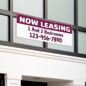 Customize Now Leasing 1 And 2 Bedrooms  横断幕 (ビルの外側)