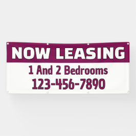 Customize Now Leasing 1 And 2 Bedrooms  横断幕