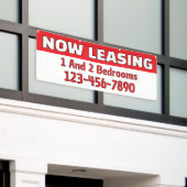 Customize Now Leasing 1 And 2 Bedrooms  横断幕 (ビルの外側)