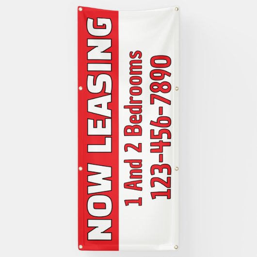 Customize Now Leasing 1 And 2 Bedrooms  横断幕 (縦)