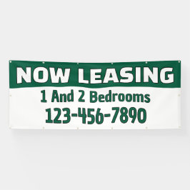 Customize Now Leasing 1 And 2 Bedrooms  横断幕