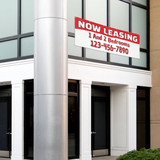 Customize Now Leasing 1 And 2 Bedrooms  横断幕 (ビルの外側)