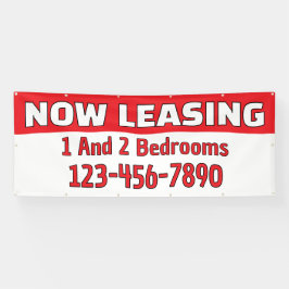 Customize Now Leasing 1 And 2 Bedrooms  横断幕