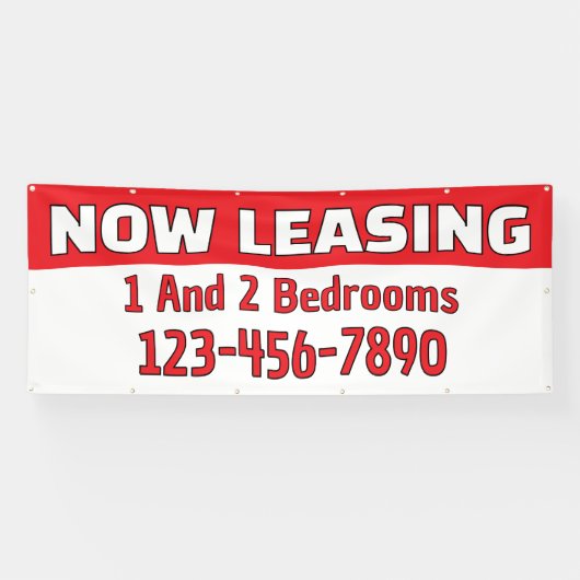 Customize Now Leasing 1 And 2 Bedrooms 横断幕 (横)