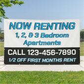 Customize Now Renting 1 2 Or 3 Bedroom Apartments 横断幕 (外側)