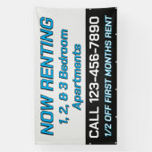 Customize Now Renting 1 2 Or 3 Bedroom Apartments 横断幕 (縦)