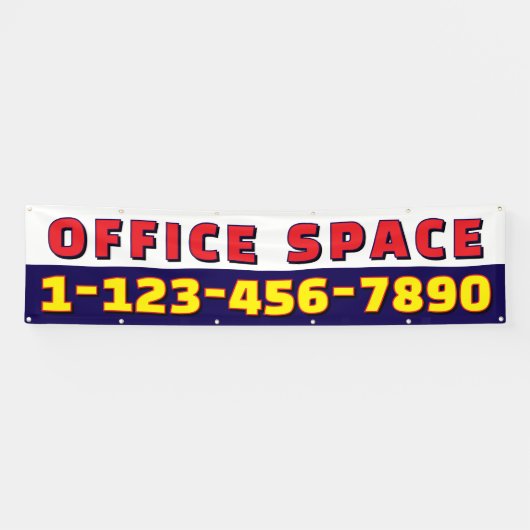 Customize Office Space Available Business  横断幕 (横)