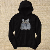 Customize Pet Photo Text Black And White Cat Lover パーカ