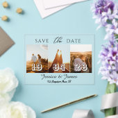 Customize Photo Personalized Save the Date アクリル招待状 (インサイチュ (ウェディング))
