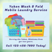 Customize Pickup Dropoff Wash Fold Laundry Service ウィンドウサイン (シート3)