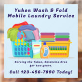 Customize Pickup Dropoff Wash Fold Laundry Service ウィンドウサイン (シート2)