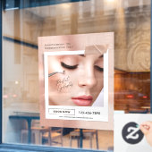 Customize Pink Elegant Aesthetic Eyelash Extension ウィンドウサイン (カフェ窓)