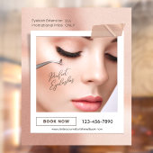 Customize Pink Elegant Aesthetic Eyelash Extension ウィンドウサイン (シート2)