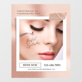 Customize Pink Elegant Aesthetic Eyelash Extension ウィンドウサイン (シート)