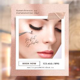 Customize Pink Elegant Aesthetic Eyelash Extension ウィンドウサイン