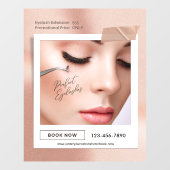 Customize Pink Elegant Aesthetic Eyelash Extension ウィンドウサイン (シート)