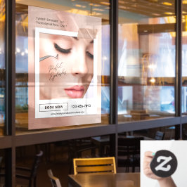 Customize Pink Elegant Aesthetic Eyelash Extension ウィンドウサイン