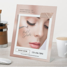 Customize Pink Elegant Aesthetic Eyelash Extension 台座サイン