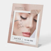 Customize Pink Elegant Aesthetic Eyelash Extension 台座サイン (正面)
