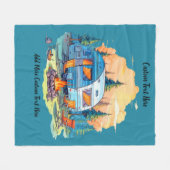 Customize Recreational Vehicle Camping Campfire フリースブランケット (正面(横))